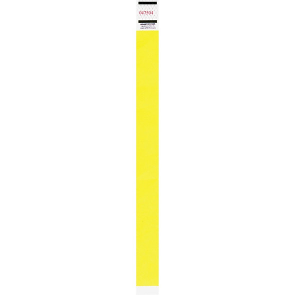 Advantus Neon Tyvek Wristbands - Neon Yellow - Tyvek - 500 / Pack