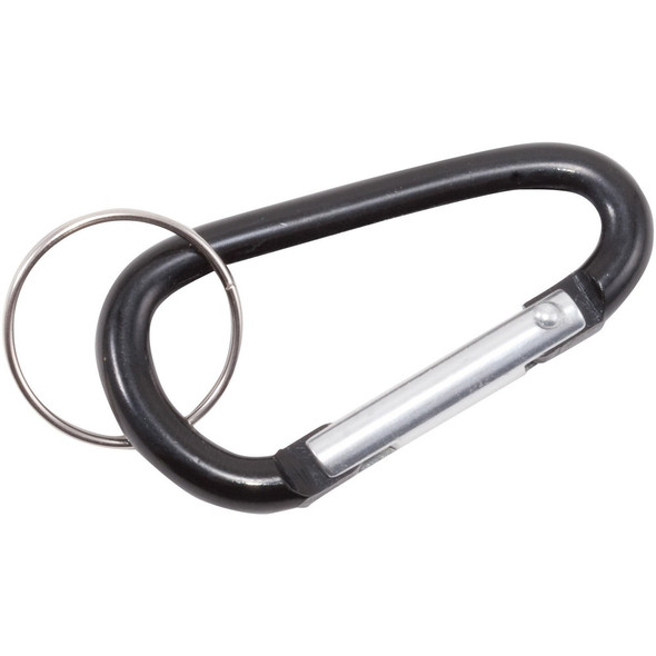 Advantus Split Key Ring Carabiner Key Ring - Aluminum - Black - 10 / Pack Advantus Split Key Ring Carabiner Key Ring - Aluminum - Black - 10 / Pack