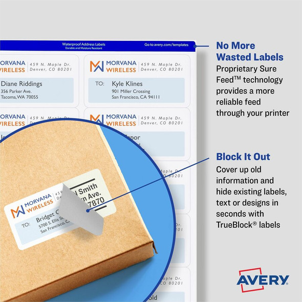 Avery&reg; TrueBlock Shipping Label 8168