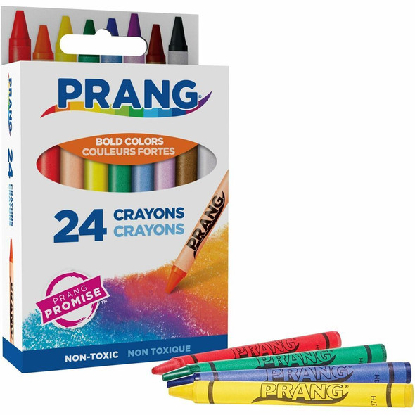 Prang 24 Count Wax Crayons - Assorted - 1 Box