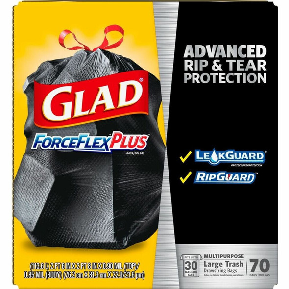 Glad ForceFlexPlus Trash Bag 70358 SPR-CLO70358