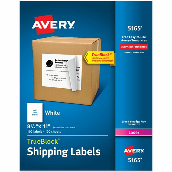 Avery&reg; TrueBlock Shipping Label 5165