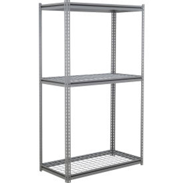 Global Industrial 3 Shelf Heavy Duty Boltless Shelving Z Beam Starter 48Wx24Dx84