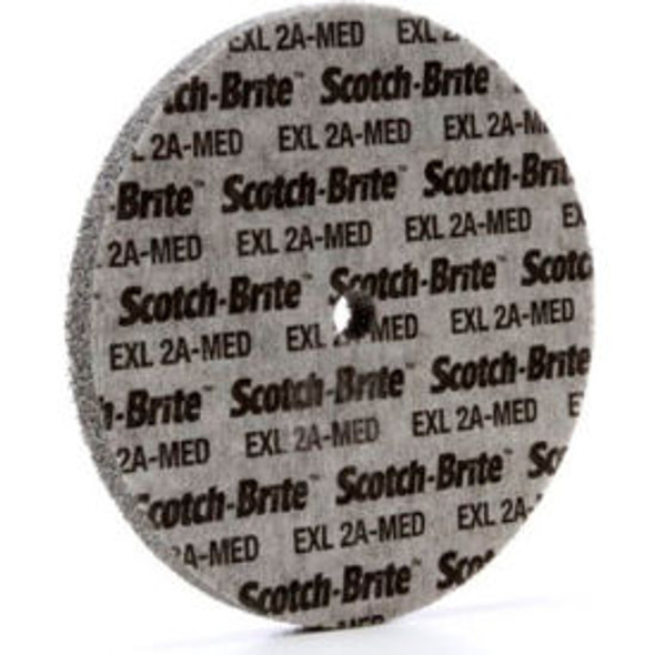 3M Scotch-Brite EXL Unitized Wheel 6"" x 1/2"" x 1/2"" Aluminum Oxide 2A MED