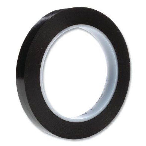 Vinyl Tape 471, 3/8 in W x 36 yd L, 5.2 mil Thick, Black