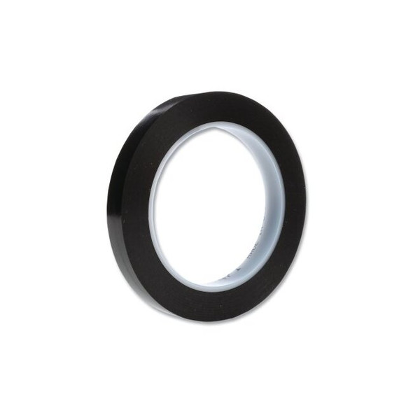 Vinyl Tape 471, 3/8 in W x 36 yd L, 5.2 mil Thick, Black