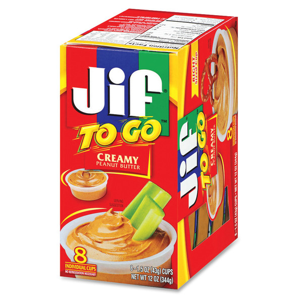 Jif To Go Peanut Butter Cups - Creamy - 1.50 oz - 8 - Pack 24136 SPR-SMU24136