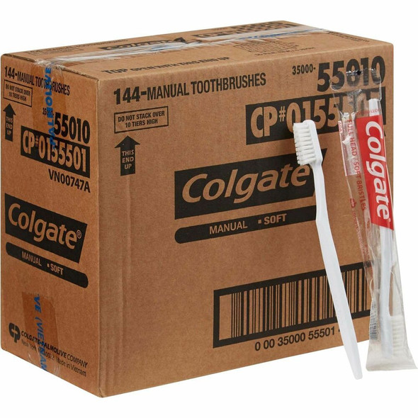 Colgate Full Head Wrapped Toothbrushes - Soft - 144 / Carton