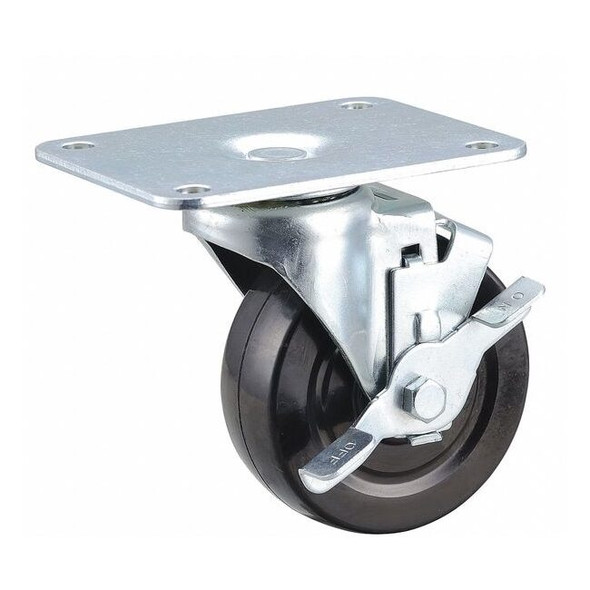 Manufacturer Varies Plate Caster,Swivel,Rubber,5 1/8"H 435X87