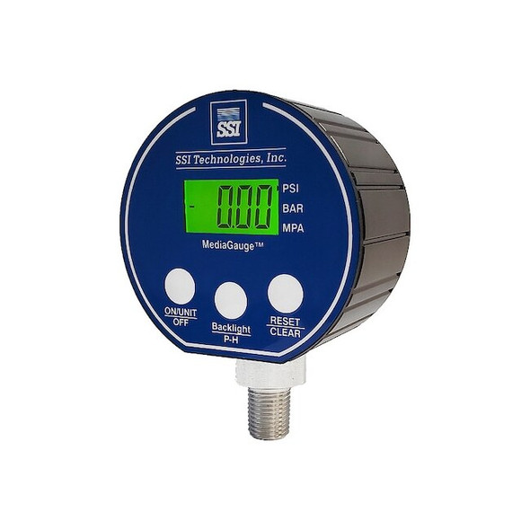 Pressure Gauge, 3 in Dial, 1/4 in NPT, Bottom Location, ABS Case Material