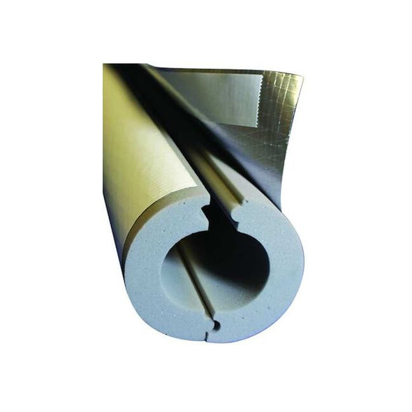 Pipe Insulation, 7/8" OD, 4 ft. L, Melamine Foam, 1 in Wall