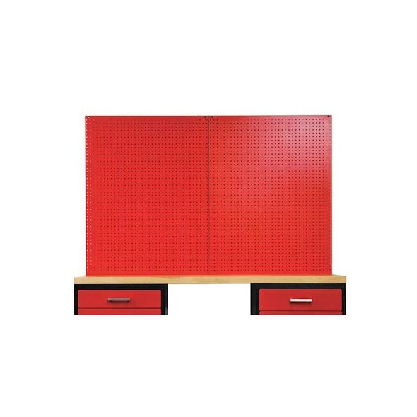 Hallowell Pegboard,Round,44-1/4 In. H,22 In. W,Red FKWPB22ME