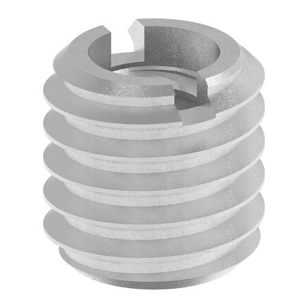 Heavy Wall Self Locking Thread Insert, 1/4"-20 Int Thrd Sz, Steel