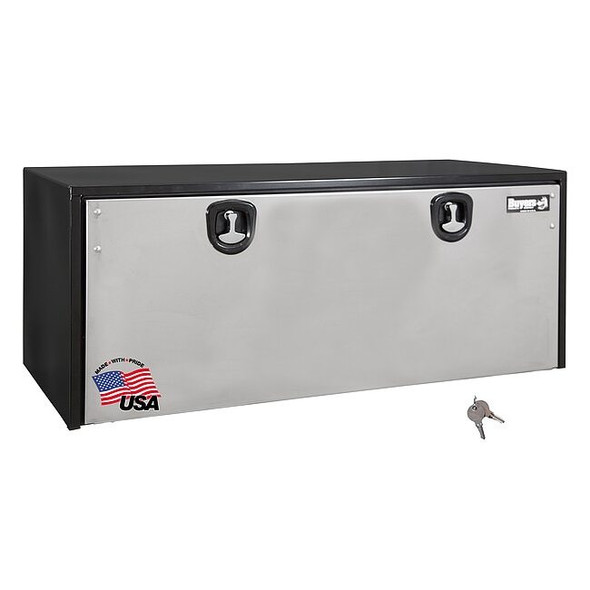 18x18x60 Inch Black Steel Truck Box With Stainless Steel Door