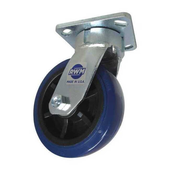 Rwm Plate Caster,Swivel,Polyurethane,7 1/2"H 65-UPC-0620-S