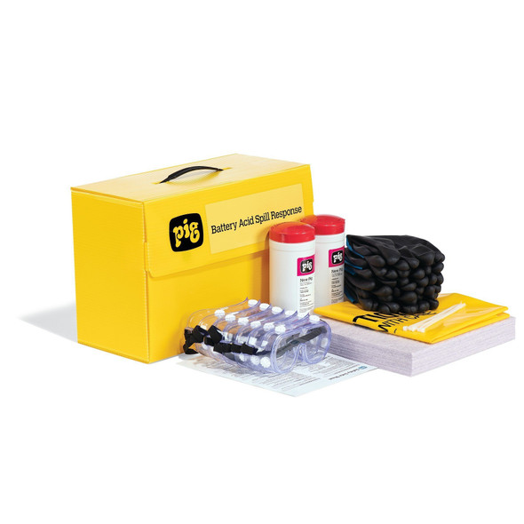 Pig Battery Acid Spill Kit, Countertop Box KIT2303