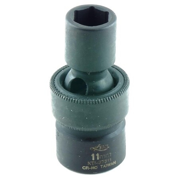 K-Tool International Standard Swvel Impact Socket,3/8"Dr,11mm KTI-37511