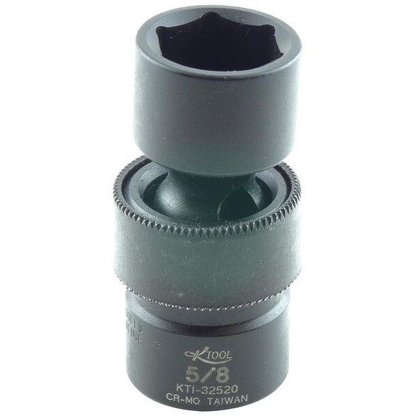 K-Tool International Swivel 6Pt,Impact Socket,3/8"Dr,5/8" KTI-32520