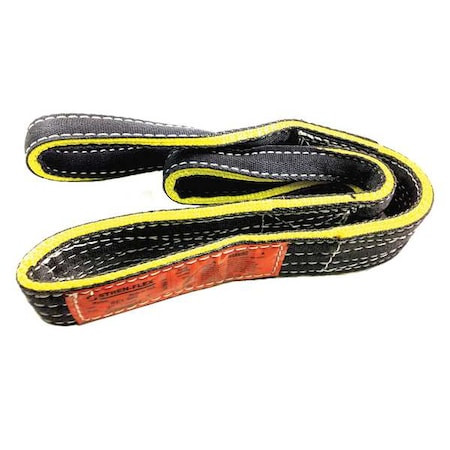 Stren-Flex Synthetic Web Sling, Type 6, 10 ft L, 2 in W, Nylon, Black RE1-902-10