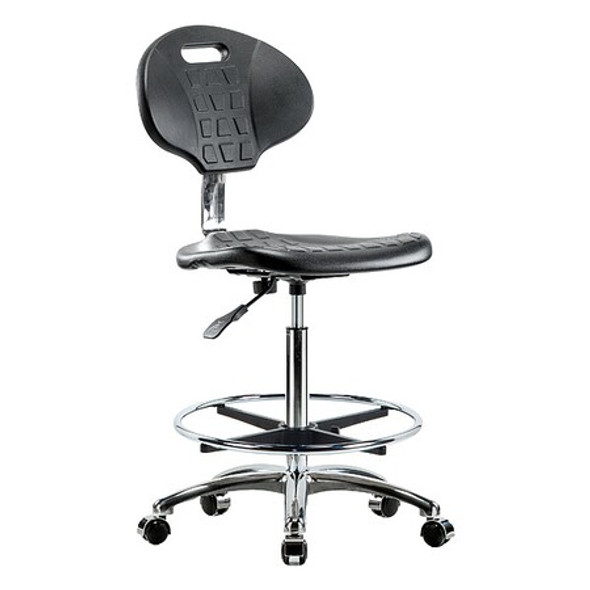 ESD Task Chair, No Arms, 23-1/2" to 33-1/2" Height, Black