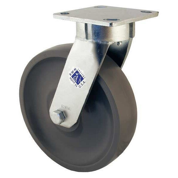 Rwm Kingpinless Swivel Plate Caster,1500 lb. 65-GTB-0620-S