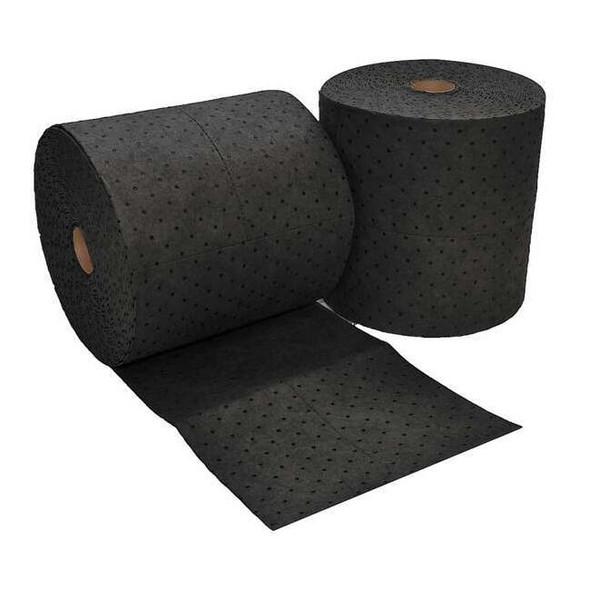 Sorbent Roll, 53 gal, 16 in x 150 ft, Universal, Black, 2 PK