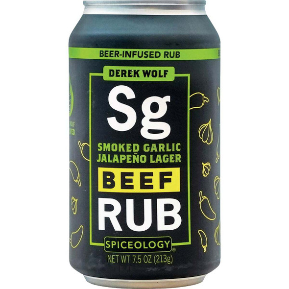 Spiceology Derek Wolf 7.5 Oz. Garlic Chile Lager Beef Rub 11826