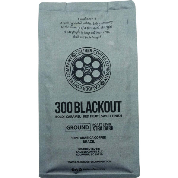 Caliber Coffee 300 Blackout Ground Extra Dark Roast, 12 Oz. Bag CC300DR12GR