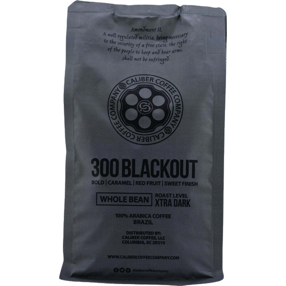 Caliber Coffee 300 Blackout Whole Bean Extra Dark Roast, 12 Oz. Bag CC300DR12WB