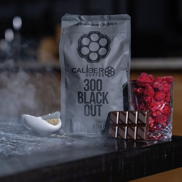 Caliber Coffee 300 Blackout Whole Bean Extra Dark Roast, 12 Oz. Bag CC300DR12WB 647788