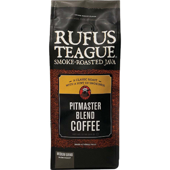 Rufus Teague 12 Oz. Smoke Roasted Coffee, Pitmaster Blend, Medium Grind 1631