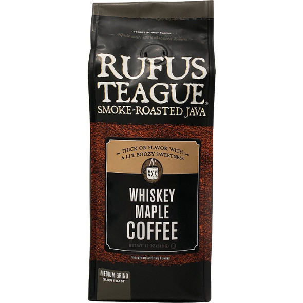 Rufus Teague 12 Oz. Smoke Roasted Coffee, Whiskey Maple, Medium Grind 1632