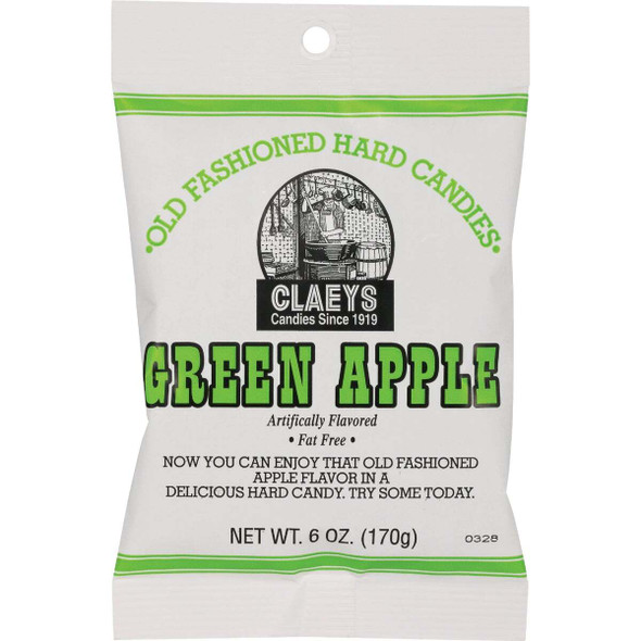 Claeys 6 Oz. Old Fashion Green Apple Hard Candy 691 Pack of 24