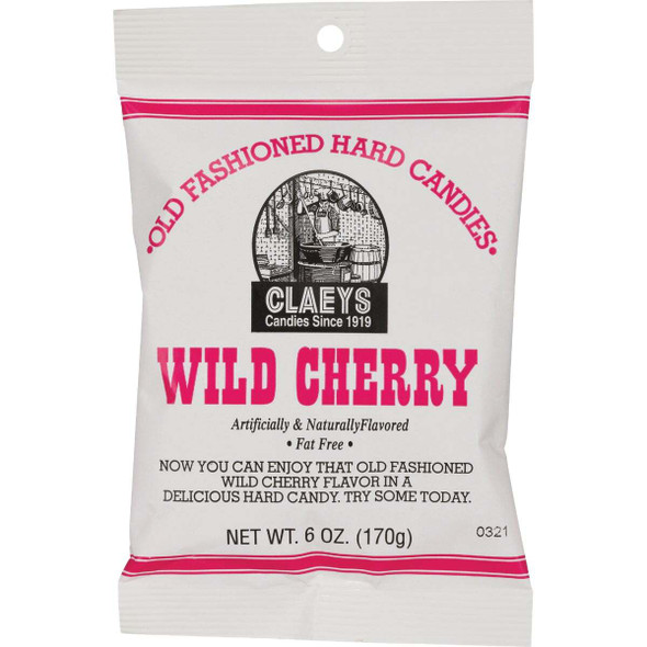 Claeys 6 Oz. Old Fashion Wild Cherry Hard Candy 651 Pack of 24