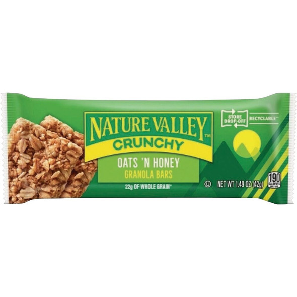 Nature Valley 1.5 Oz Oats 'n Honey Crunchy Granola Bar 459317 Pack of 18 622458