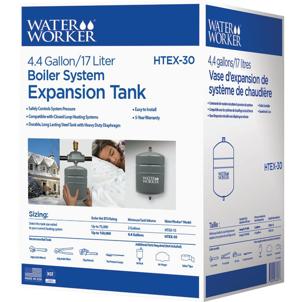 Water Worker 4.4 Gal. Boiler System Expansion Tank HTEX-30 461579