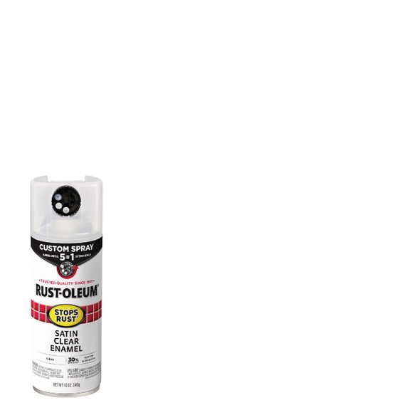 Rust-Oleum Stops Rust 12 Oz. Custom Spray 5 in 1 Satin Spray Paint, Clear 376883