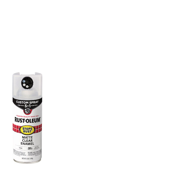 Rust-Oleum Stops Rust 12 Oz. Custom Spray 5 in 1 Matte Spray Paint, Clear 376868