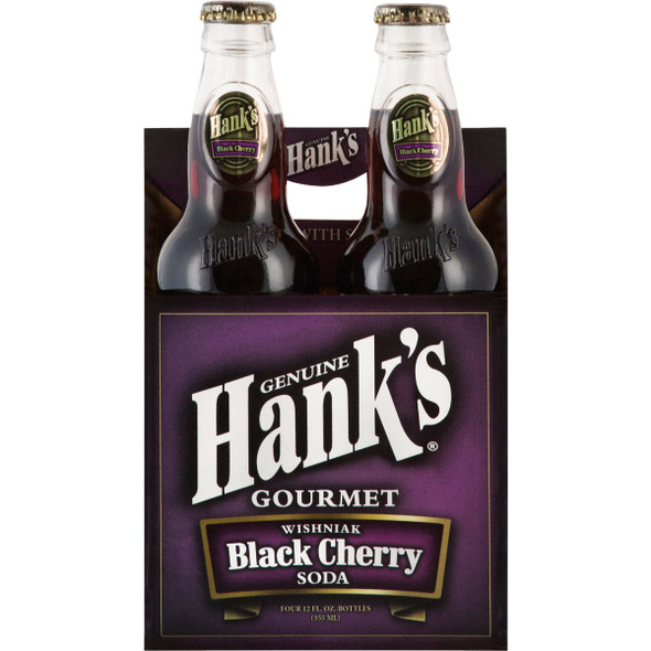 Hank's 12 Oz. Premium Wishniak Black Cherry Soda (4-Pack)
