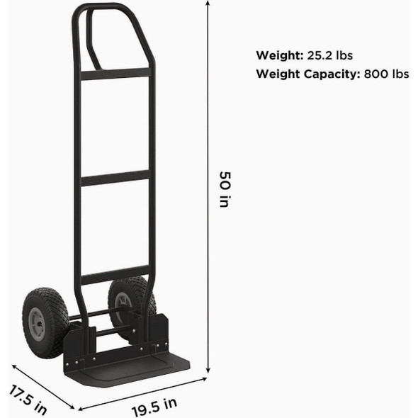 COSCO Load Assist 800 Lb. P-Handle Hand Truck 12-188-BLK1 730331