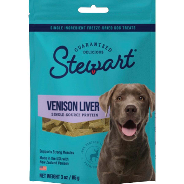 Stewart's 3 Oz. Venison Freeze Dried Single Ingredient Dog Treat 405324