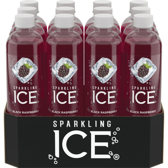 Sparkling Ice 17 Oz. Sparkling Water, Black Raspberry 622312 Pack of 12