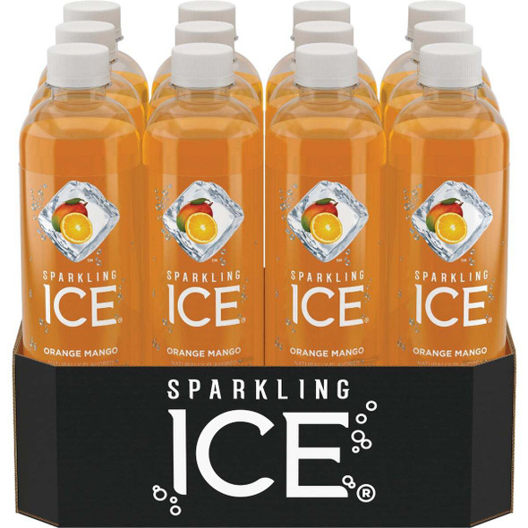 Sparkling Ice 17 Oz. Sparkling Water, Orange Mango 622313 Pack of 12