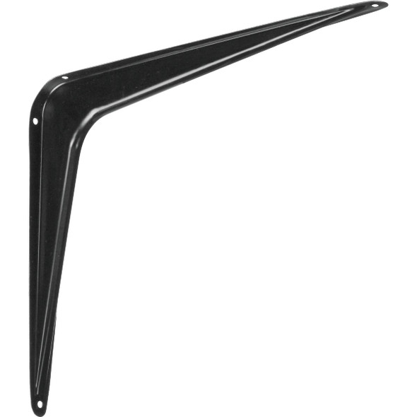 National Hardware 10 In. D. x 12 In. H. Black Steel Shelf Bracket N218-974