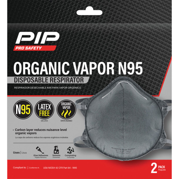 PIP Pro Safety Organic Vapor N95 Disposable Respirator (2-Pack) PRO43363-2 360608