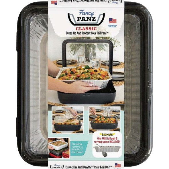 Fancy Panz Classic Charcoal Baking Carrier with Foil Pan and Serving Spoon FPD03