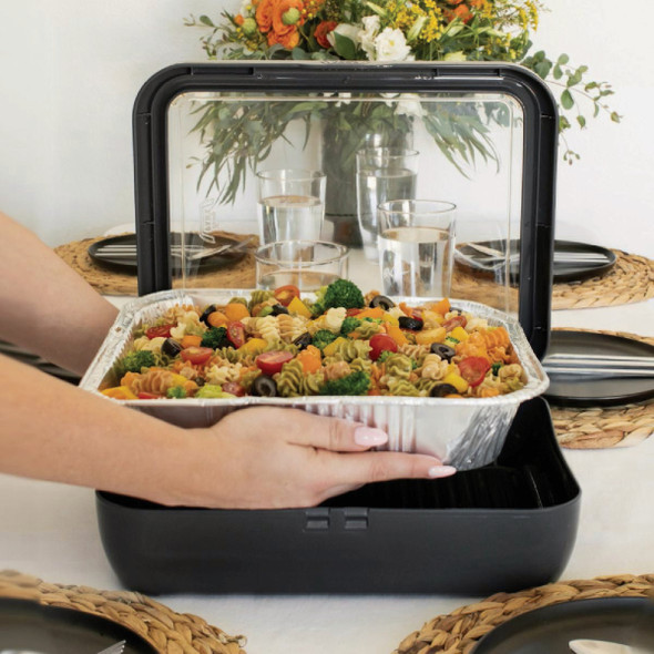 Fancy Panz Classic Charcoal Baking Carrier with Foil Pan and Serving Spoon