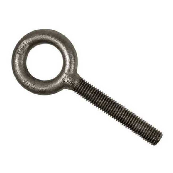 Eye Bolt Without Shoulder, 3/4"-10, 2 in Shank, 1-1/2 in ID, Steel, Galvanized