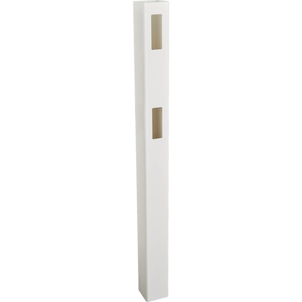 5 In. x 5 In. x 60 In. White End 2-Rail Fence Vinyl Post 182885 741492