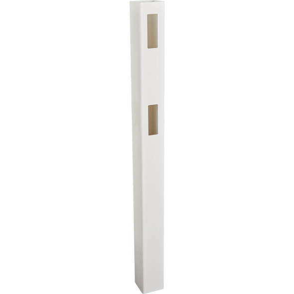 5 In. x 5 In. x 60 In. White End 2-Rail Fence Vinyl Post
